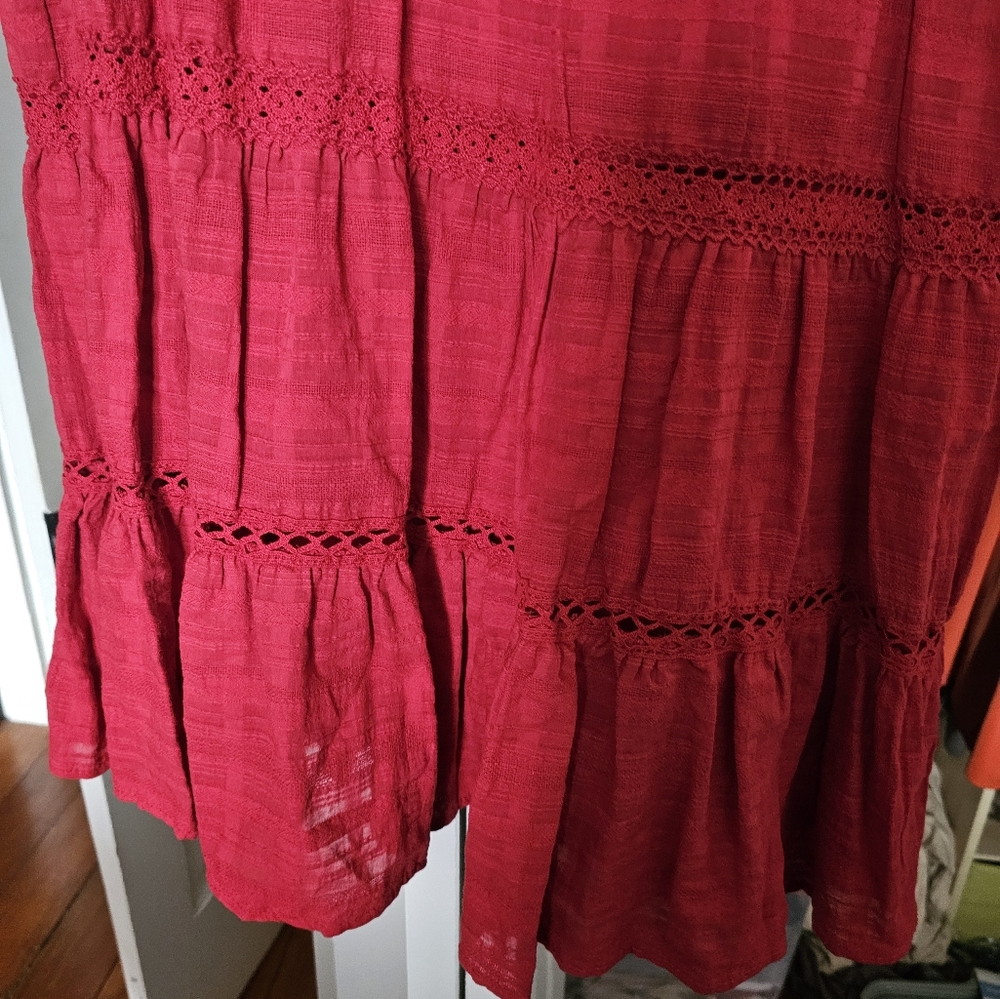 Red summer dress